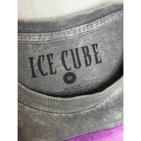 Ice Cube Graphic T-Shirt Men's Medium Gray Mineral Wash Hip Hop Rap Tee - Picture 3 of 5